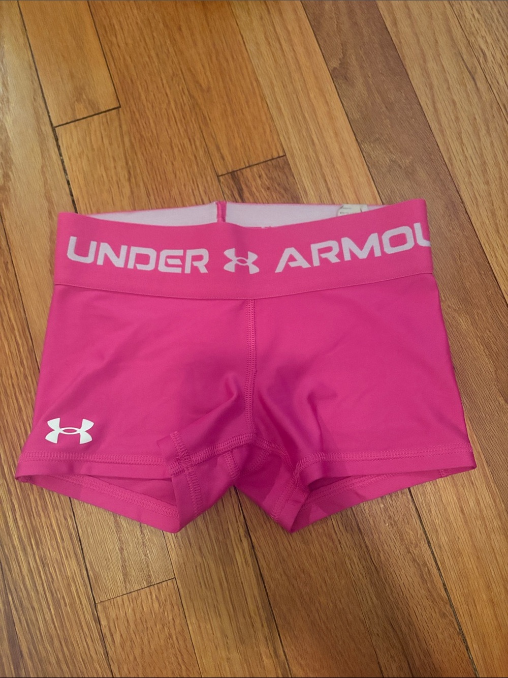 Under Armour Youth Medium Pink Compression Shorts